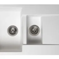 reginox amsterdam 15 pure white r30950 anderhalve keukenspoelbak graniet omkeerbaar opbouw 1