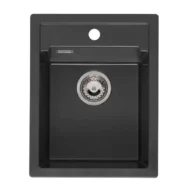 reginox amsterdam 34 black silvery r33531 enkele keukenspoelbak graniet opbouw 1