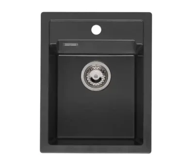 reginox amsterdam 34 black silvery r33531 enkele keukenspoelbak graniet opbouw 1