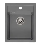 reginox amsterdam 34 grey silvery r33562 enkele keukenspoelbak graniet opbouw 1