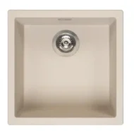 reginox amsterdam 40 x 40 caffe silvery r32336 enkele keukenspoelbak graniet onderbouw of opbouw 1