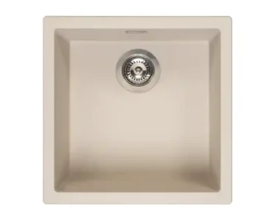 reginox amsterdam 40 x 40 caffe silvery r32336 enkele keukenspoelbak graniet onderbouw of opbouw 1