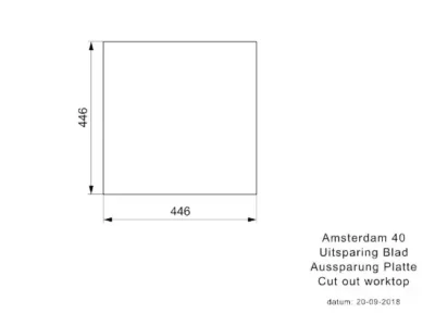 reginox amsterdam 40 x 40 caffe silvery r32336 enkele keukenspoelbak graniet onderbouw of opbouw 3