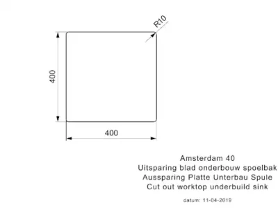 reginox amsterdam 40 x 40 caffe silvery r32336 enkele keukenspoelbak graniet onderbouw of opbouw 4