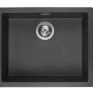 reginox amsterdam 50 x 40 black silvery r30844 enkele keukenspoelbak graniet opbouw of onderbouw 1