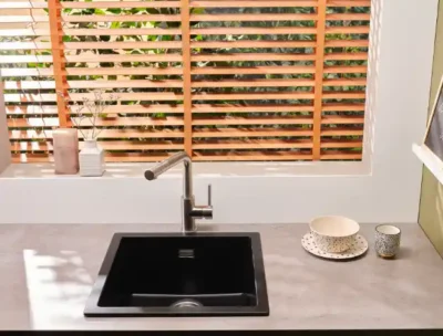 reginox amsterdam 50 x 40 black silvery r30844 enkele keukenspoelbak graniet opbouw of onderbouw 2