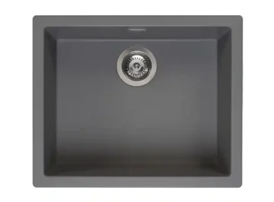 reginox amsterdam 50 x 40 grey silvery r30851 enkele keukenspoelbak graniet onderbouw of opbouw 1