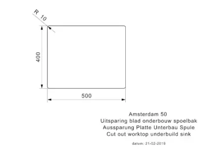 reginox amsterdam 50 x 40 pure black r34644 enkele keukenspoelbak graniet opbouw of onderbouw 4