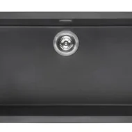 reginox amsterdam 72 x 40 black silvery r30882 enkele keukenspoelbak graniet onderbouw of opbouw 1