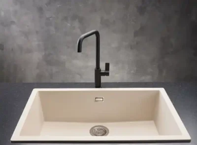 reginox amsterdam 72 x 40 caffe silvery r30905 enkele keukenspoelbak graniet onderbouw of opbouw 2