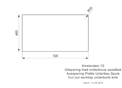 reginox amsterdam 72 x 40 pure white r30875 enkele keukenspoelbak graniet onderbouw of opbouw 3