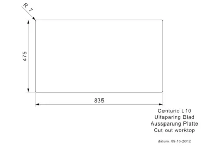 reginox centurio 10 okg r19542 enkele keukenspoelbak rvs omkeerbaar vlakbouw of opbouw 4