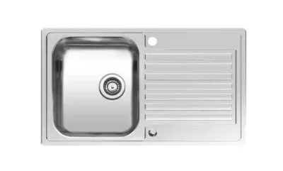 reginox centurio 10 okg r19559 enkele keukenspoelbak rvs omkeerbaar vlakbouw of opbouw excenter 1