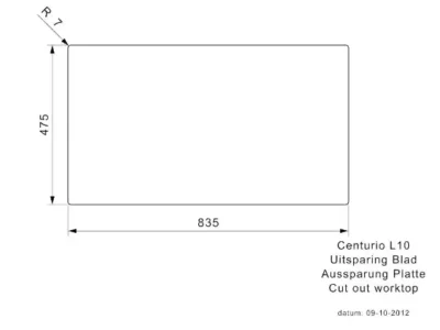 reginox centurio 10 okg r19559 enkele keukenspoelbak rvs omkeerbaar vlakbouw of opbouw excenter 3