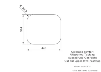 reginox colorado okg comfort r24195 enkele keukenspoelbak rvs onderbouw vlakbouw opbouw 3