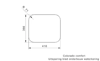 reginox colorado okg comfort r24195 enkele keukenspoelbak rvs onderbouw vlakbouw opbouw 4