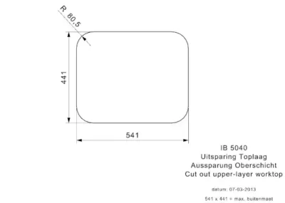 reginox ib 5040 kg cc 50 x 40 r23235 enkele keukenspoelbak rvs onderbouw vlakbouw opbouw 6