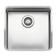 reginox kansas 40 x 40 kg cc r23617 enkele keukenspoelbak rvs onderbouw vlakbouw opbouw 1