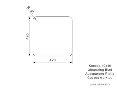 reginox kansas 40 x 40 kg cc r23617 enkele keukenspoelbak rvs onderbouw vlakbouw opbouw 5