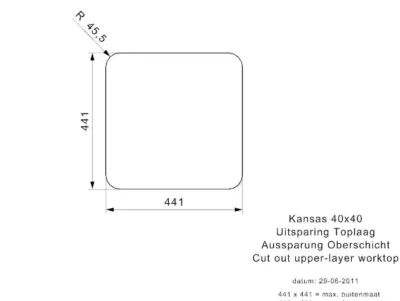 reginox kansas 40 x 40 okg r19047 enkele keukenspoelbak onderbouw vlakbouw opbouw 4