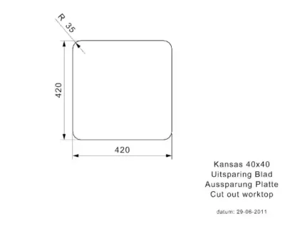 reginox kansas 40 x 40 okg r19047 enkele keukenspoelbak onderbouw vlakbouw opbouw 5
