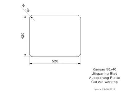 reginox kansas 50 x 40 okg r19054 enkele keukenspoelbak onderbouw vlakbouw opbouw 6