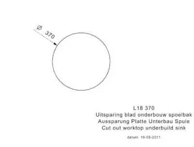 reginox l18 370 okg r14349 keukenspoelbak rond rvs 37 cm onderbouw vlakbouw opbouw 5