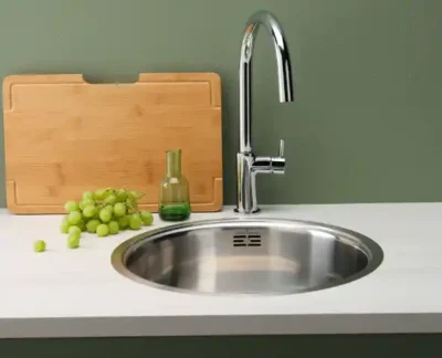 reginox l18 390 okg comfort r26076 keukenspoelbak rond rvs 39 cm onderbouw vlakbouw opbouw 2