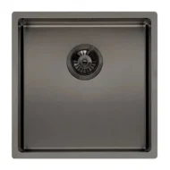 reginox miami 40 x 40 r30691 enkele keukenspoelbak gun metal opbouw vlakbouw onderbouw 1
