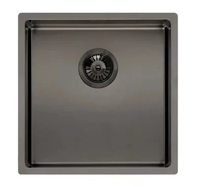 reginox miami 40 x 40 r30691 enkele keukenspoelbak gun metal opbouw vlakbouw onderbouw 1