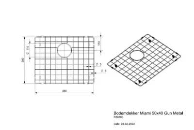 reginox miami bodemrooster rvs gun metal r30660 2