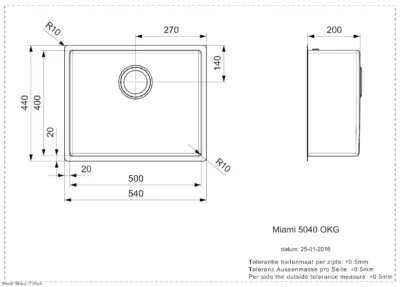 reginox miami gold 50 x 40 r30745 enkele keukenspoelbak goud opbouw vlakbouw onderbouw 2