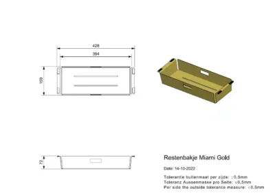 reginox miami inzetbak rvs goud r30561 3
