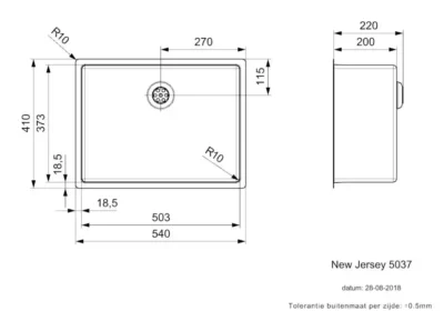 reginox new jersey 50 x 37 r32992 keukenspoelbak rvs onderbouw vlakbouw opbouw 2