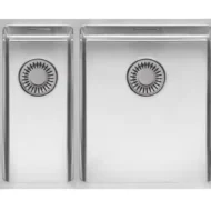 reginox new york 18 x 40 + 34 x 40 okgd comfort r27844 anderhalve keukenspoelbak rechts rvs onderbouw vlakbouw opbouw 1