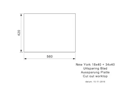 reginox new york 18 x 40 + 34 x 40 okgd comfort r27844 anderhalve keukenspoelbak rechts rvs onderbouw vlakbouw opbouw 3