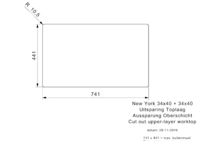 reginox new york 34 x 40 + 34 x 40 okgd r28223 dubbele keukenspoelbak rvs onderbouw vlakbouw opbouw 5