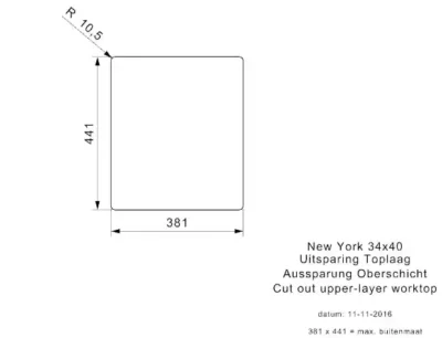 reginox new york 34 x 40 okg comfort r27820 enkele keukenspoelbak rvs onderbouw vlakbouw opbouw 6