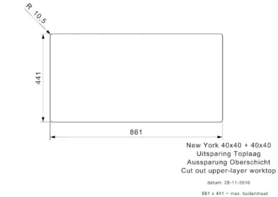 reginox new york 40 x 40 + 40 x 40 okgd comfort r28254 dubbele keukenspoelbak rvs onderbouw vlakbouw opbouw 5