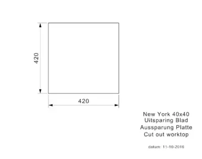 reginox new york 40 x 40 okg comfort r27639 enkele keukenspoelbak rvs onderbouw vlakbouw opbouw 4