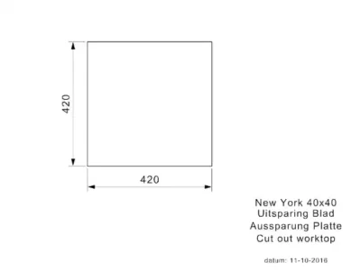 reginox new york 40 x 40 okg r28124 enkele keukenspoelbak rvs onderbouw vlakbouw opbouw 4