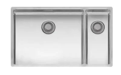 reginox new york 50 x 40 + 18 x 40 okgd comfort r27837 anderhalve keukenspoelbak links rvs onderbouw vlakbouw opbouw 1