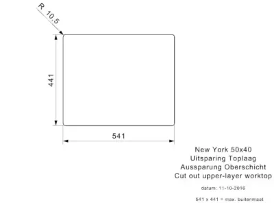 reginox new york 50 x 40 okg r28131 enkele keukenspoelbak rvs onderbouw vlakbouw opbouw 5
