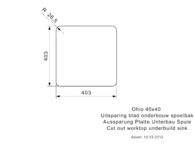 reginox ohio 40 x 40 okg r15957 enkele keukenspoelbak rvs onderbouw vlakbouw opbouw 3