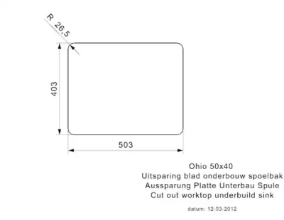 reginox ohio 50 x 40 okg r15780 enkele keukenspoelbak rvs onderbouw vlakbouw opbouw 4