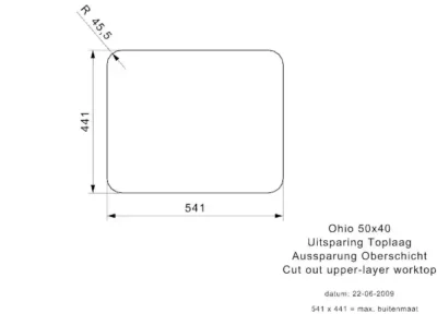 reginox ohio 50 x 40 okg r15780 enkele keukenspoelbak rvs onderbouw vlakbouw opbouw 5
