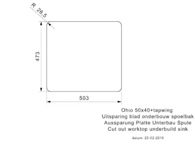reginox ohio 50 x 40 tapwing okg r15698 enkele keukenspoelbak rvs onderbouw vlakbouw opbouw 4