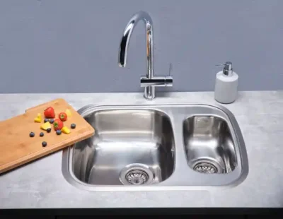 reginox queen 60 kgokg r16633 anderhalve keukenspoelbak rvs inclusief restenbak omkeerbaar vlakbouw of opbouw 2