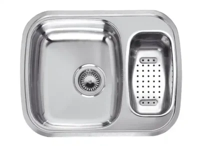 reginox queen 60 kgokg r16725 anderhalve keukenspoelbak links rvs inclusief restenbak vlakbouw of opbouw 1