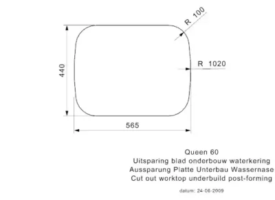 reginox queen 60 kgokg r16725 anderhalve keukenspoelbak links rvs inclusief restenbak vlakbouw of opbouw 3